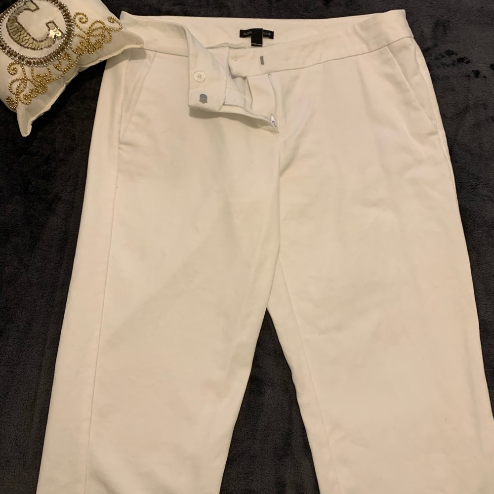 Audrey Celine | White Crop Dress Pants